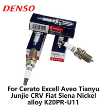 4pieces/set DENSO Car Spark Plug For Cerato Excell Aveo Tianyu Junjie CRV Fiat Siena Nickel alloy K20PR-U11