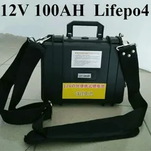 Безуходный Водонепроницаемый 100AH 12v lifepo4 аккумуляторные батареи 12v 100AH перезаряжаемая аккумуляторная батарея для зарядки Ноута и сотового телефона UPS электрический автомобиль EPS Судовой двигатель