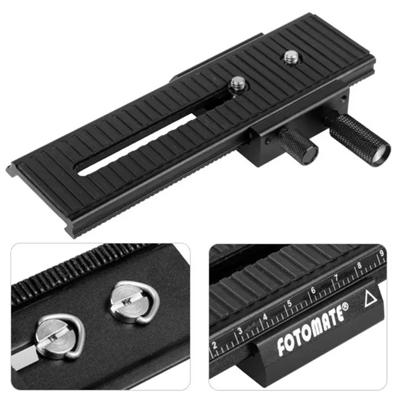 2 Way FOTOMATE LP-01 Macro Focusing Rail Slider for Can&n Nik&n S&ny Pentax DSLR 1/4