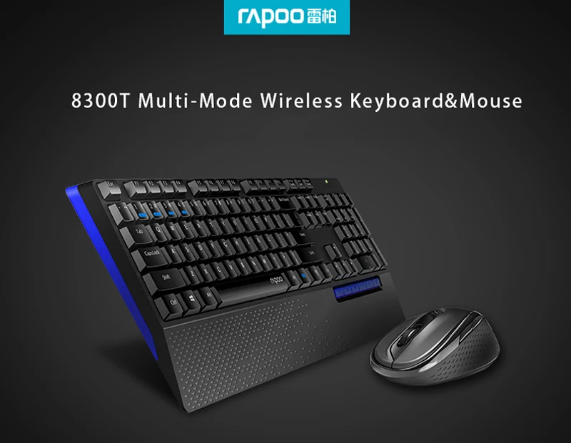 Rapoo 8300 T многомодовый бесшумный беспроводной набор с клавиатурой и мышью Bluetooth 3,0/4,0 RF 2,4 г переключатель между 3 для подключения к устройствам