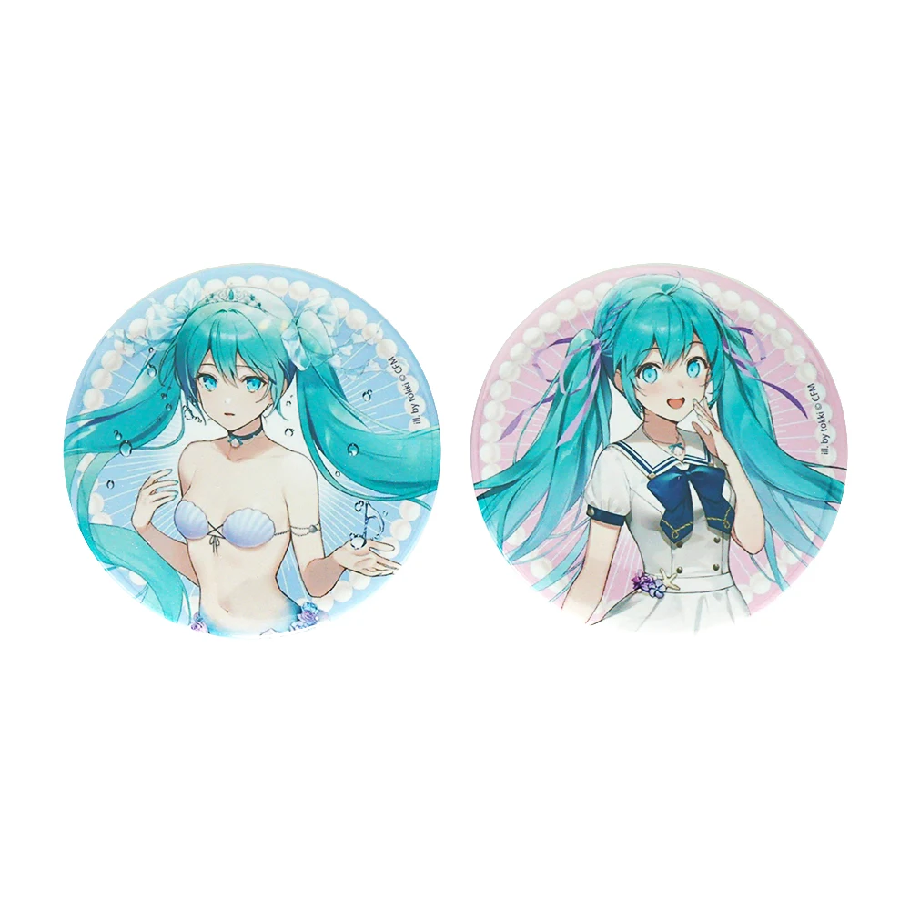 

Hatsune Miku Anime Badge VOCALOID Miku Mermaid Uniform Dress Kawaii Metal Badge