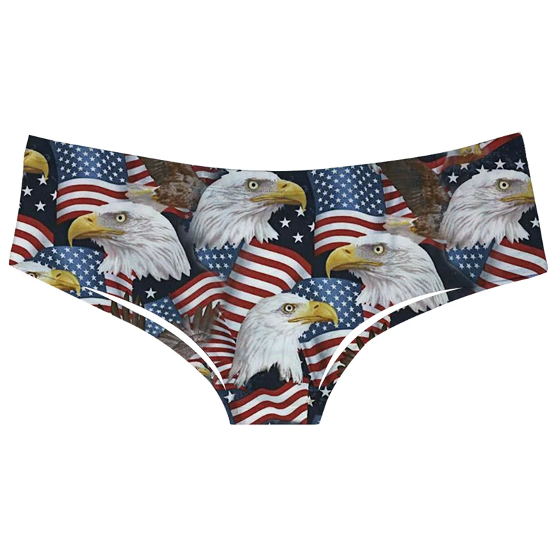 Womens Cotton Underwear Bald Eagle Head Low Rise Briefs Hipster Panties