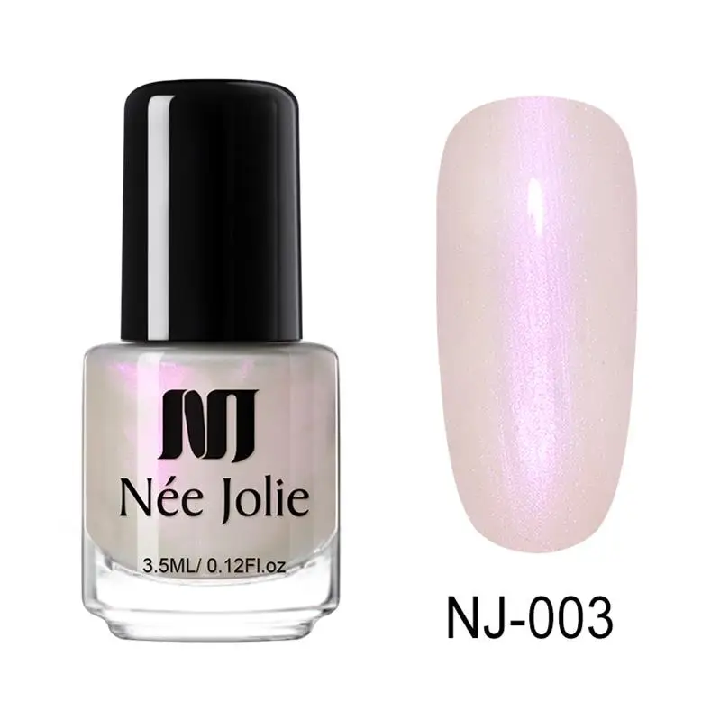 NEE JOLIE 3,5 мл Лак для дизайна ногтей карамельный телесный цвет Быстросохнущий розовый проблесковый лак для ногтей 31 цвет Защита окружающей среды - Color: Shell NJ-03