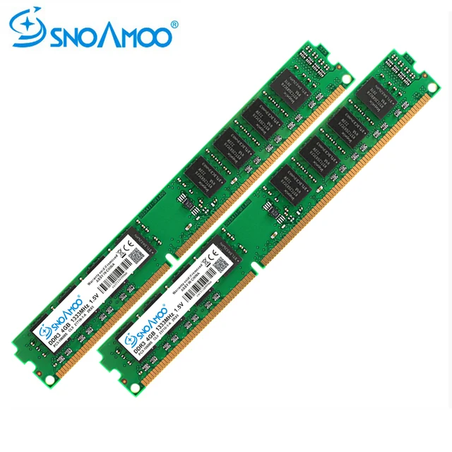 Special Price SNOAMOO Desktop PC RAMs DDR3 4GB 1333MHz 240 pin PC3-10600S 2GB 8GB RAM For Intel ARM DIMM Computer Memory Lifetime Warranty