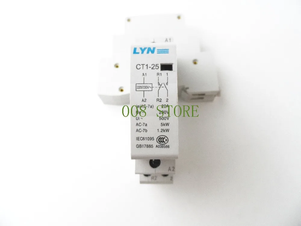 

CT 2P 20A 220V 1NO 1NC household AC contactor /Household contact module LYN