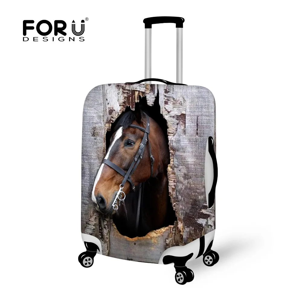 

FORUDESIGNS Elastic 3D Print Luggage Protective Covers Crazy Horse Dustproof Covers Animal Suitcase Protective Covers Case Cover