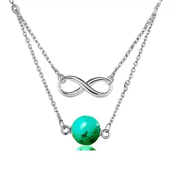 

10pcs Pendant Double Chain Necklace Multilayer Plated Best Gift For Women Fashion jewelry Wholesale 2017