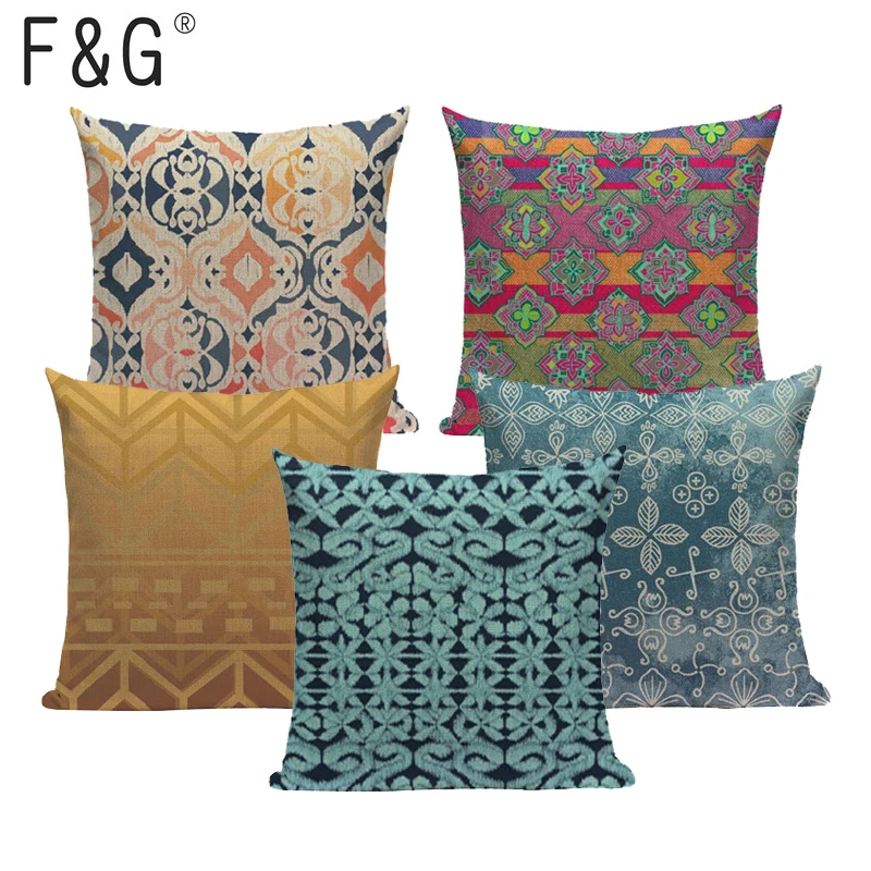 

Nordic geometric cushion cover home decor colorful geometric sofa cushion 45Cmx45Cm Square Trimmings Custom pillow cover