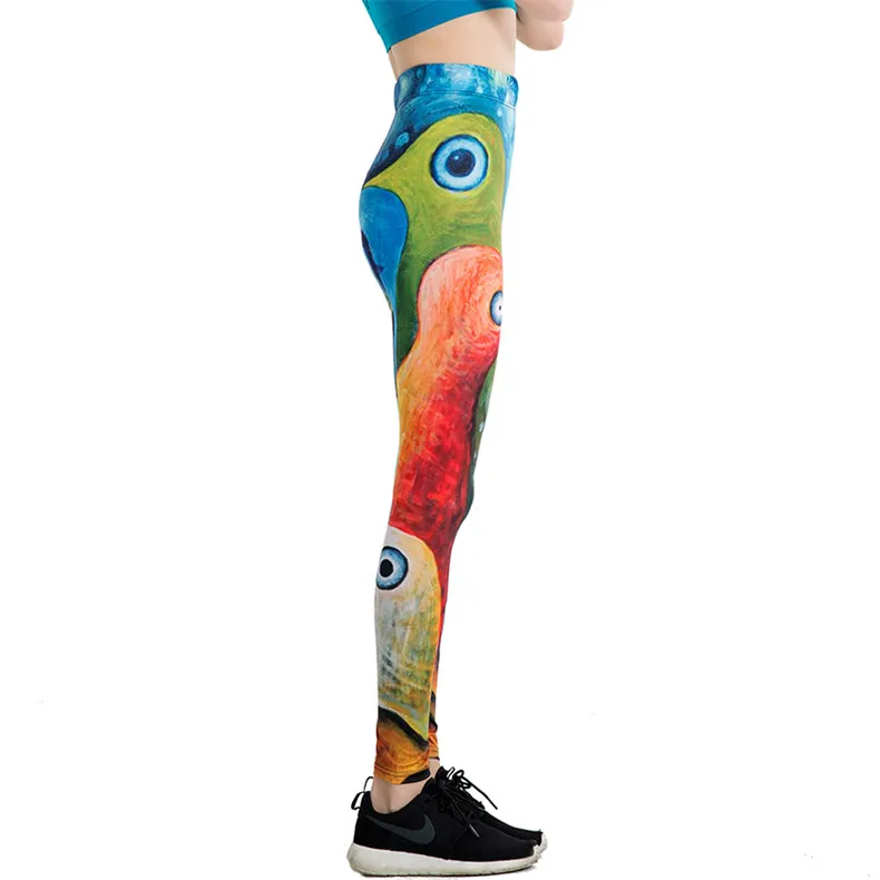 Cartoon Print Sport Leggings Yoga Pants Push Up 3d Graffiti Women Fitness Sports Tights High Waist Workout Yoga Leggings UMLIFE (11)