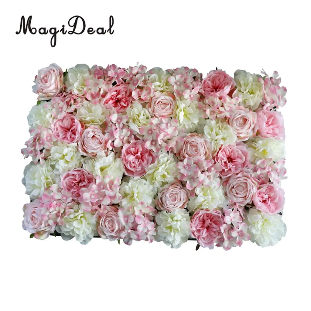 Artificial Rose Flower Wall Panels Wedding Anniversary Venue Flower Arrangement DIY Art Decor Photo Backdrops