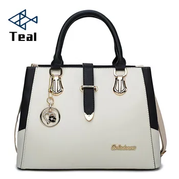 

Women Handbag Tote Bag Leather Red Women Bag Brand 2019 Bag For Women Pendant Crossbody Large Capacity High Quality