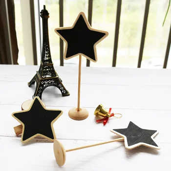 

30pcs Star Shape Blackboard Mini Wooden Chalkboard Wedding Kitchen Restaurant Signs Writing Notice Message Paint Party Decor