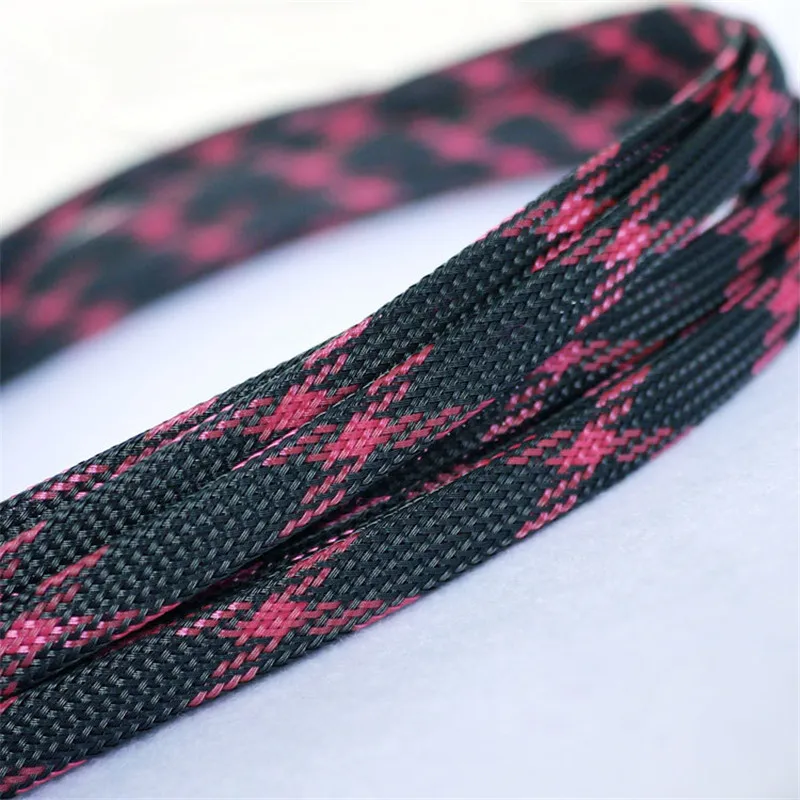 1 meters Black &amp Pink High quality 8mm Braid PET Expandable Sleeving Density Sheathing Plaited Cable Sleeves DIY | Обустройство