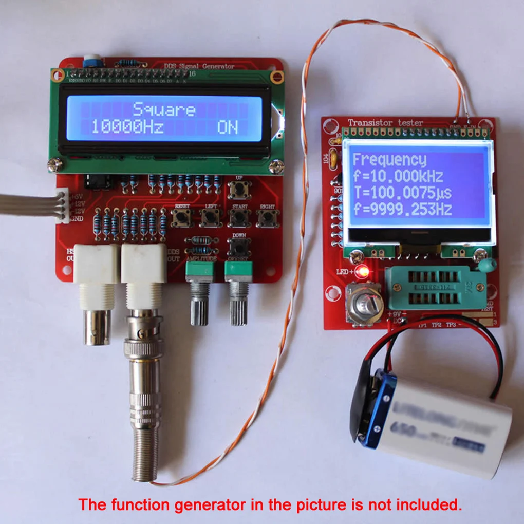 

Multifunction Transistor Tester Resistance Diode Capacitance Frequency Measurement Signal Generator ESR DIY Kit GM328