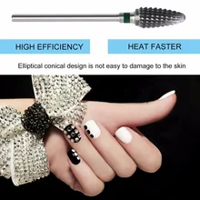 2 шт большое твердосплавное сверло для ногтей в форме конуса, электрическая пилочка для ногтей, сверло, твердосплавное сверло, 3/32 дюймов