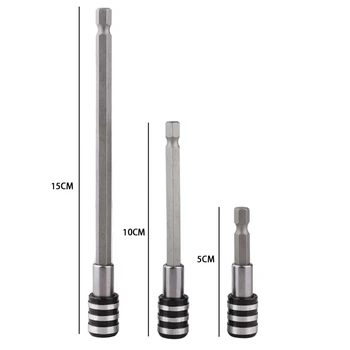 

1/4Inch Hex Shank stainless steel sleeve post Screwdriver Bit Holder Extension Bar quick change Quick Release Drill 60/100/150mm