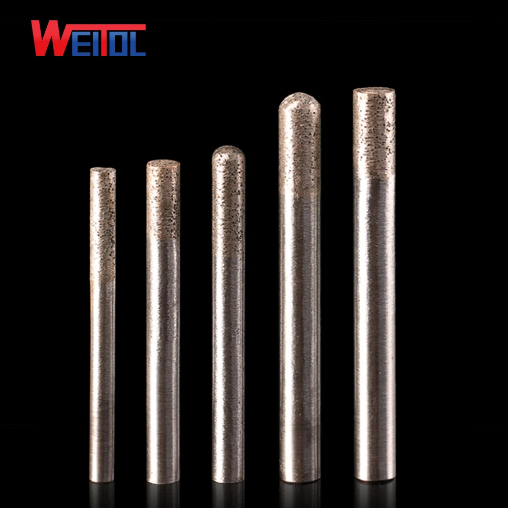 

Weitol flat bottom ball nose stone engraving bits Sintered stone carving tools diamond router bits cnc router tool bit