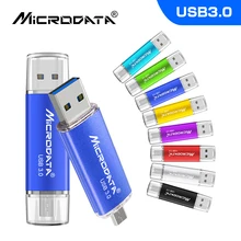 High Speed USB 3.0 OTG USB Flash Drive 128gb 64gb metal otg pendrive 32gb 16gb memoria usb stick U Disk flash drive for phone