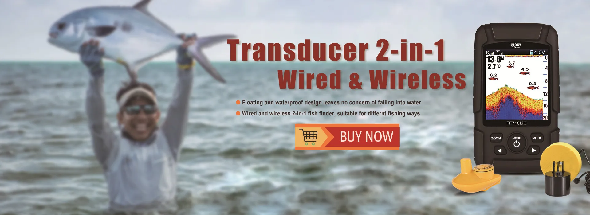 dwireless água peixe finder monitor sem fio