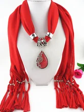 Fashion scarf women Tassel Scarf Rose Alloy Pendant Scarf New Design Style Ladies' Scarfs Free Shipping rose bush pattern gossamer scarf
