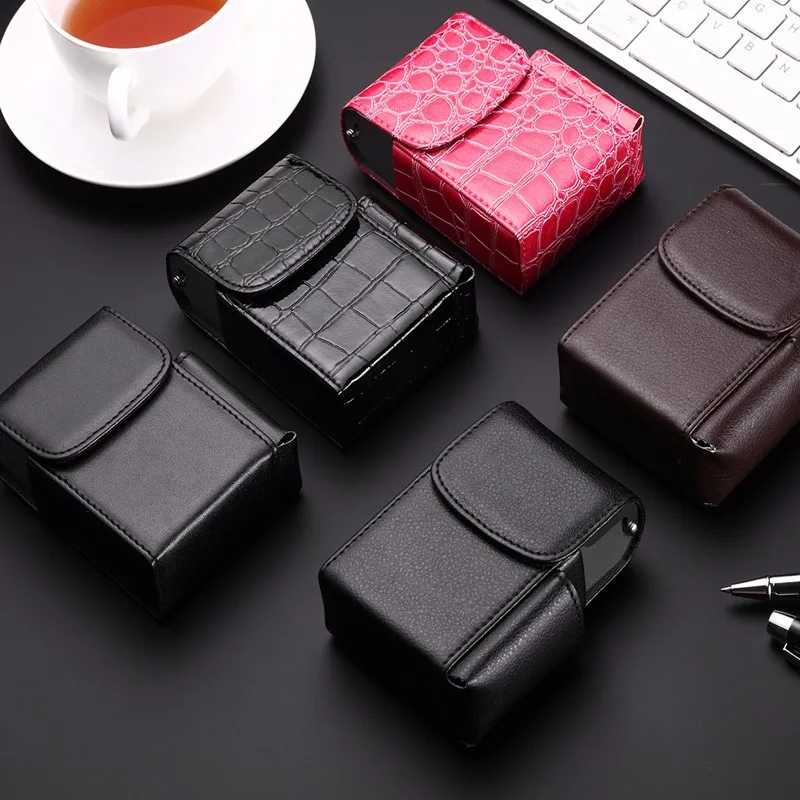 

Portable PU Leather Cigarette Case Smoke Holder Storage Box Container Wallet Creative and Best Gift for Father Friend and Lover