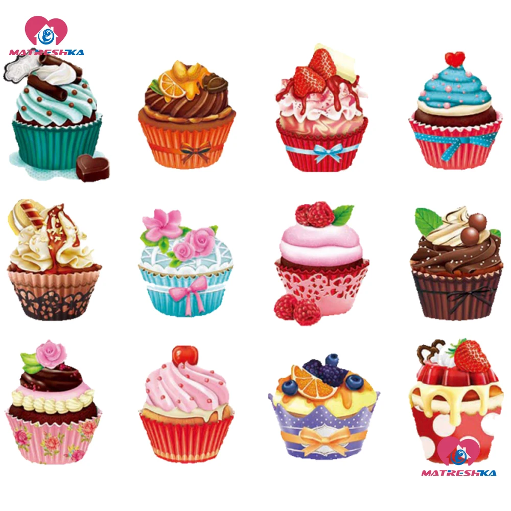 

Diy Diamond painting completely Christmas card Cartoon ice cream icon for needlework Round Full Square Diamond embroidery sale