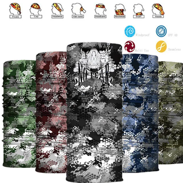 

Camouflage Python Seamless Magic Headband Bandana Hijab Tube Battle Snake Neck Military Face Mask Scarf Bicycle Head Headwear