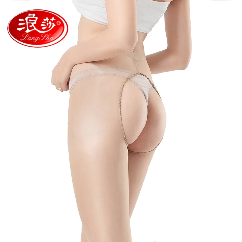 

high quality women open crotch sexy tights anti-hook summer thin lady delight stockings langsha