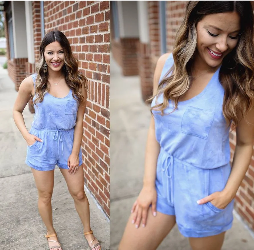 

Summer Cotton Slim Casual Rompers Womens Jumpsuit Sexy Sleeveless Women Jumpsuits Overalls Pockets Playsuit Female Streetwears
