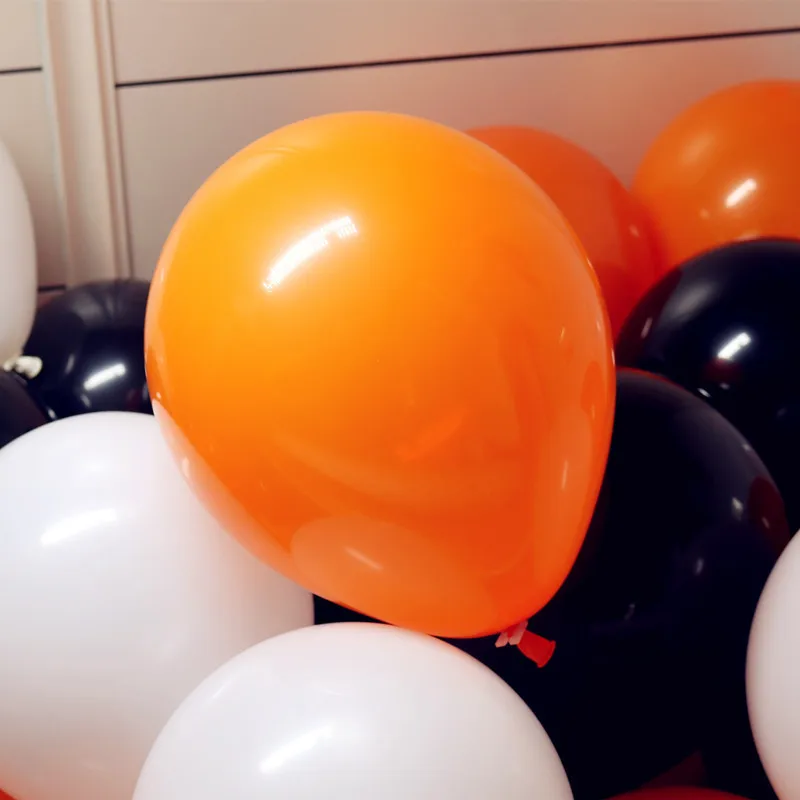 50 шт. 12 дюймов вечерние воздушные шары-гирлянды для свадьбы или «нулевого дня рождения» Выпускной декор для детского дня рождения черный оранжевый Хэллоуин латексные шары