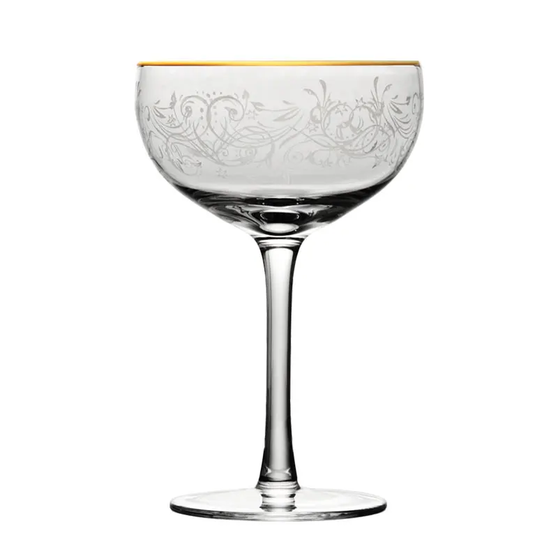 Free Shipping 4PCS 250ML Coupe Cocktail Glass Martini Glass Crystal Set of 4 on