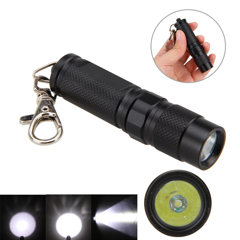 

Tactical 500 LM Q5 LED Mini Flashlight Torch Keychain Hunting Handy Lamp AA