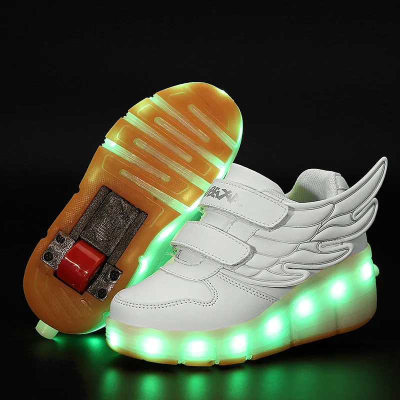 

New 2017 European fashion shoes for boys girls LED recharged USB charged kids baby shoes colorful lighting children casual shoes