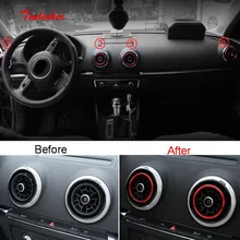 Tonlinker интерьер панель розетки чехол наклейки для AUDI A3 стайлинга автомобилей 4 шт. партию из четырех стилей Алюминий крышка наклейки