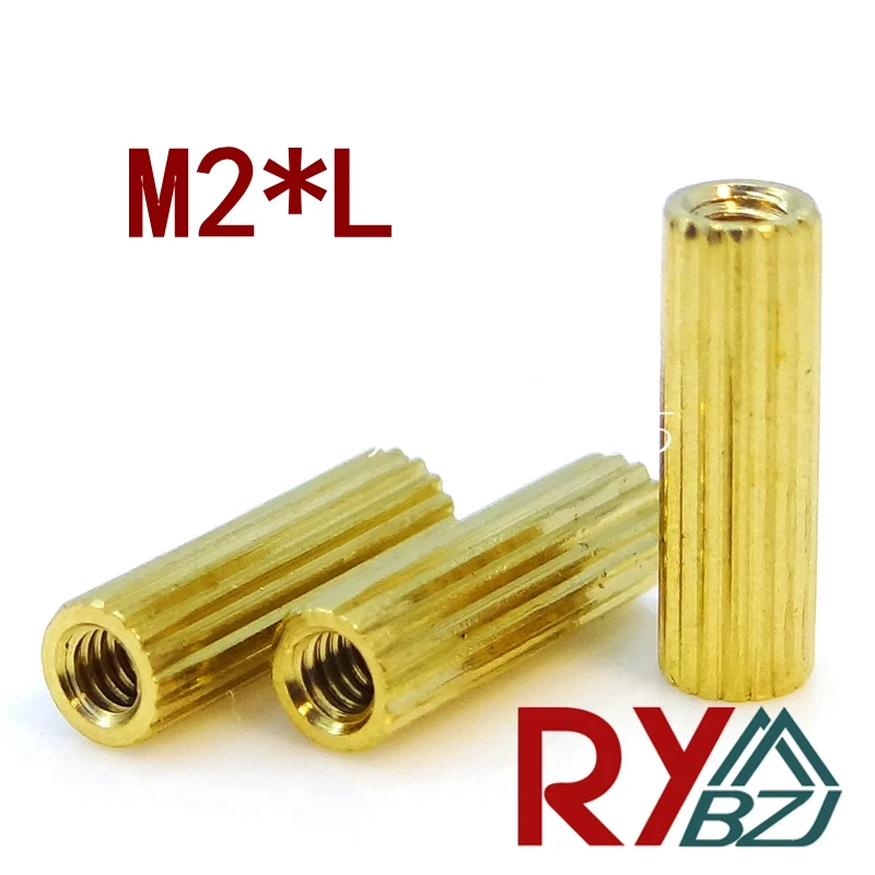 Buy M2*L Brass Standoff Spacer round 50pcs/lot Female