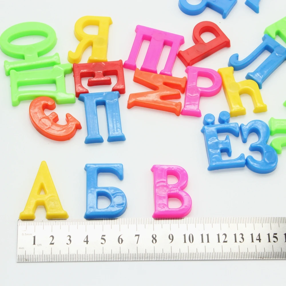 33 pcsрусский язык блочный Алфавит Детские развивающие игрушки, используемые в качестве магнитов на холодильник буквы, обучения и образования игрушки для ребенка