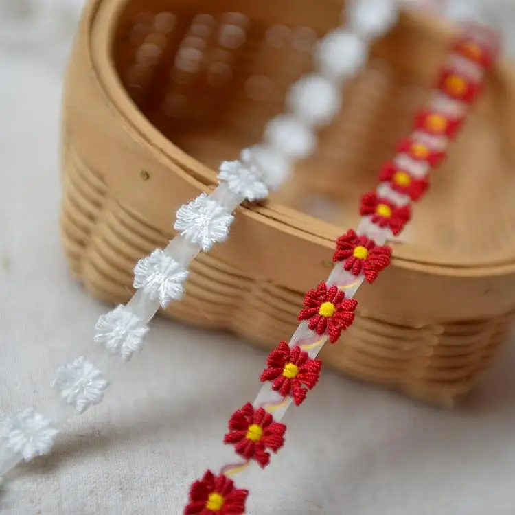 

Gauze ribbon embroidery DIY handmade lace ribbon lace flower 1.1cm wide