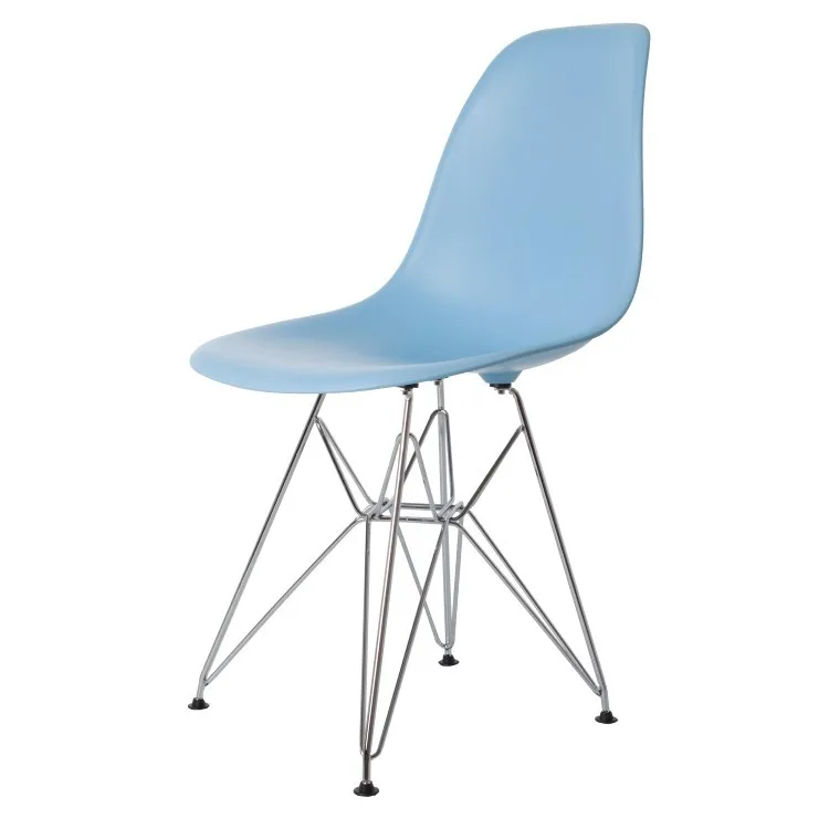 Современные Дизайн обеденный стул/Пластик и металла ногой стул/современная мода Дизайн Лидер продаж простой современная мебель стул - Цвет: Blue 1