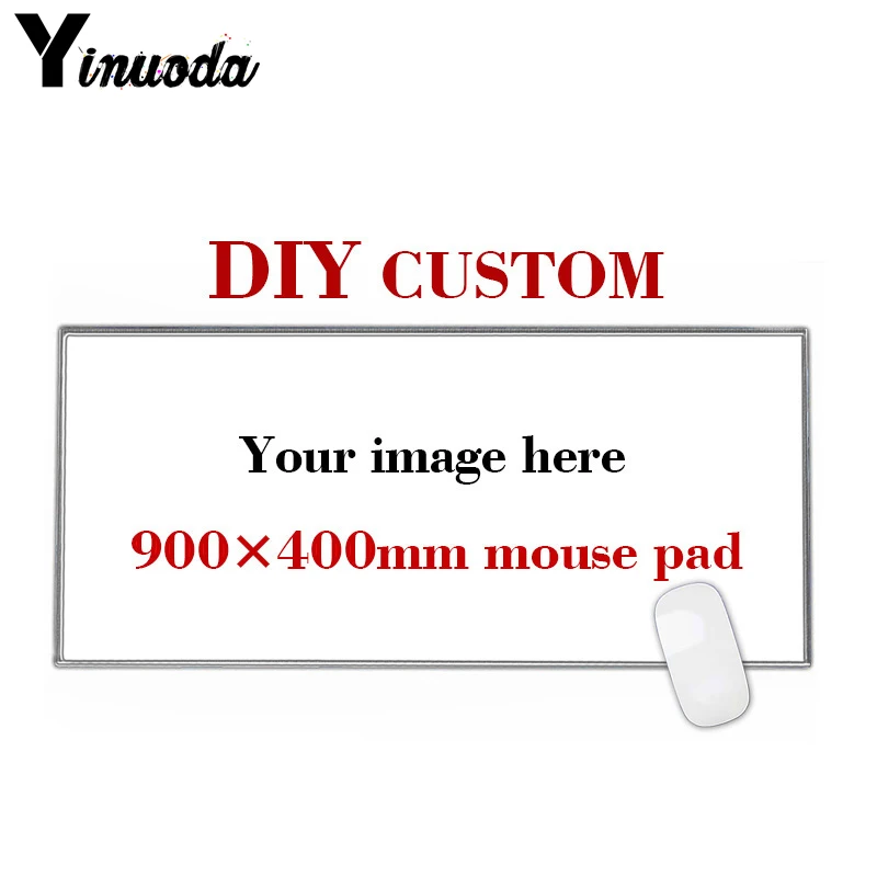 Yinuoda 900*400*2 мм 40 см x 70 см x 3 мм DIY пользовательские резиновых игровой Мышь коврик клавиатура ноутбука коврик XL для КС го Dota 2