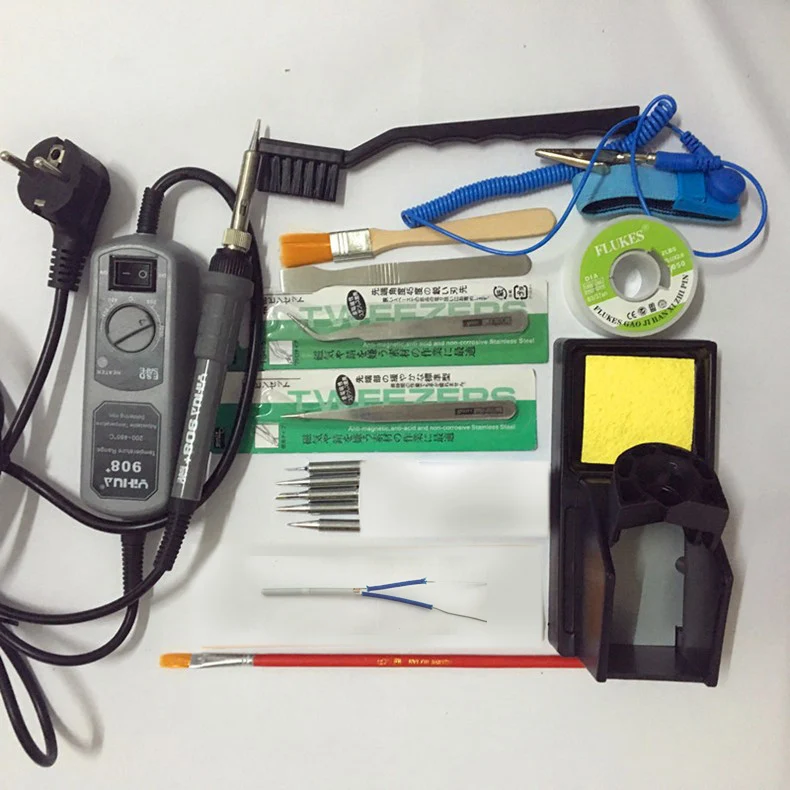YIHUA SOLDERING STATION 65W 908+electric iron soldering station thermostat Pocket mini iron soldering 110V/220V EU/US Plug YIHUA SOLDERING STATION 65W 908+electric iron soldering station thermostat Pocket mini iron soldering 110V/220V EU/US Plug