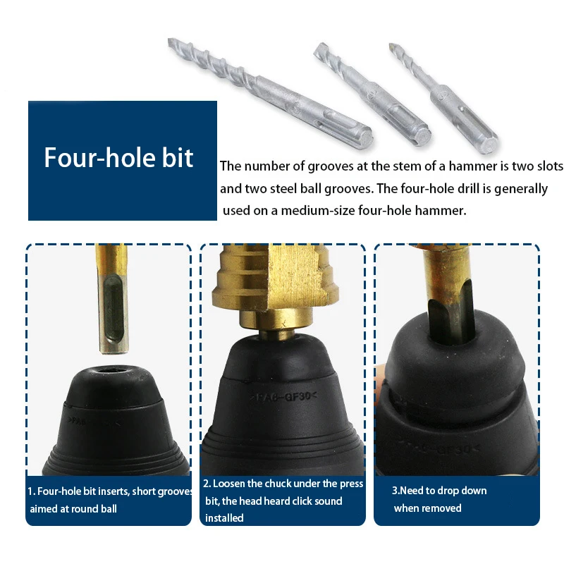 SDS Drill Chuck Replacement for Bosch GBH2-26DFR GBH2-28DFV GBH4-32DFR Tool Holding Fixture Hammer Drills Change Fittings