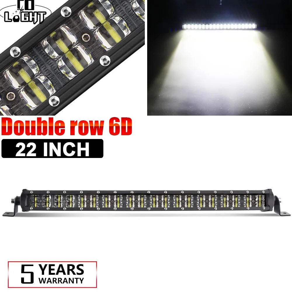 

CO LIGHT 6D 22" 120W Led Work Light Bar 12V 2-Row Combo Led Bar Offroad Auto Driving Light Bar for Tractor 4WD 4x4 Truck SUV ATV