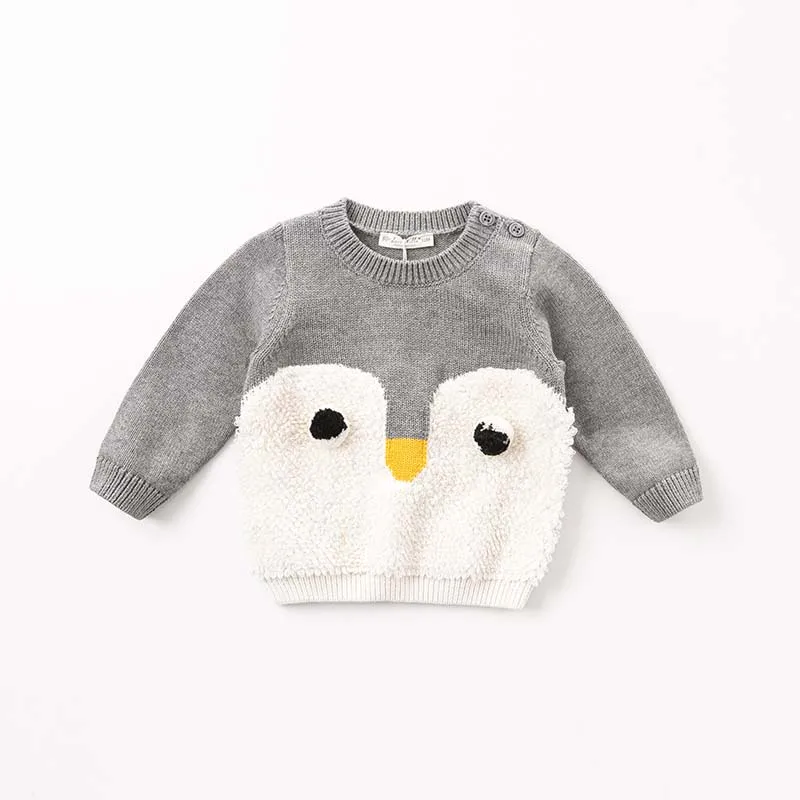 DBZ8076-1 dave bella/осенний вязаный свитер пуловер с длинными рукавами для маленьких мальчиков детские топы для малышей детский вязаный свитер