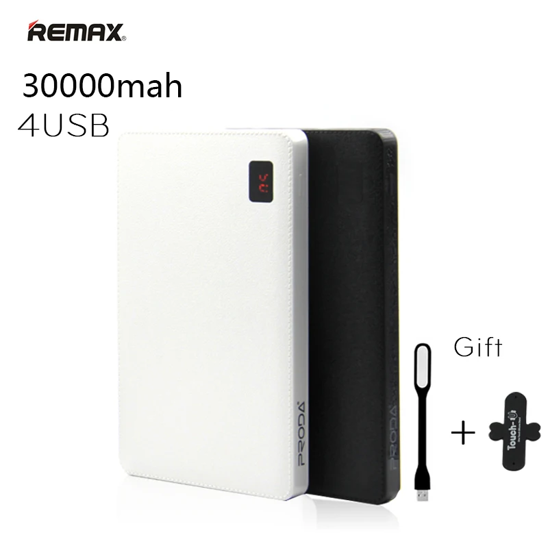 Remax портативный 30000 мАч Внешний аккумулятор 4 внешнее зарядное usb устройство для