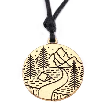 

10PCS Adventure Time Jewlery Nature Trip Pendant Choker Camping Himalayas Mountain Climber Statement Necklace Jewlery