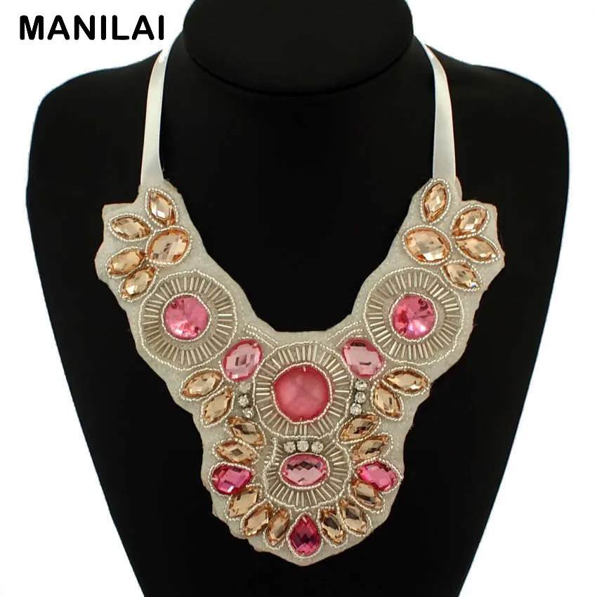 Уникальные женские ожерелья чокеры из акриловых бусин яркие весенние