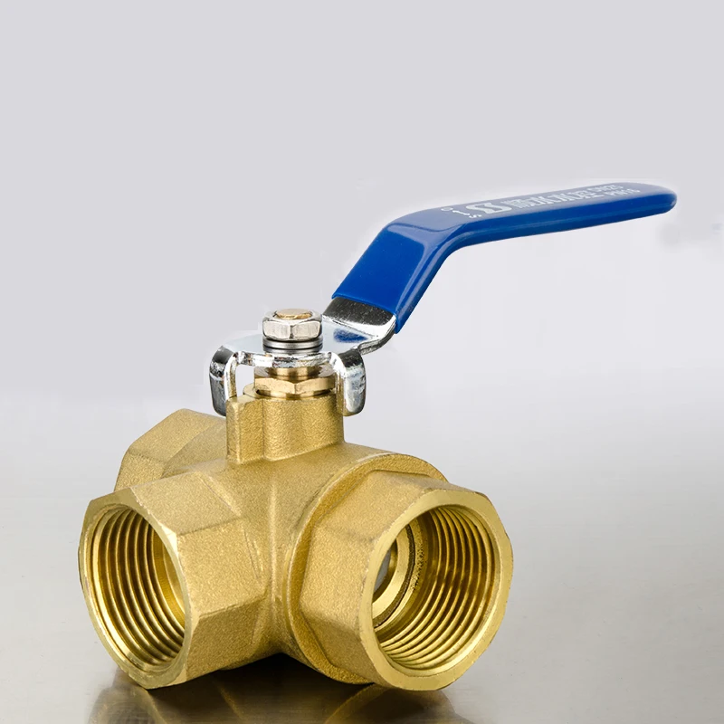 

L Type L-Port Female Full Ports Brass Tee Ball Valve Three Way Pipe Fittings Coal Liquid Gas Plumbing