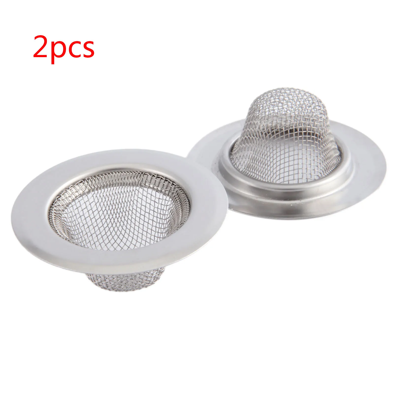 2Pcs Kitchen Sink Strainer 5.3CM Stainless Steel Bathtub Hair Catcher Stopper Bathroom Shower Drain Hole Filter Sink Strainer