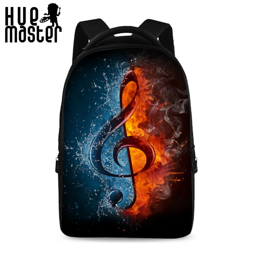 

2017 music pattern design 17inch Polyester Laptop Backpacks Double shoulder strap and portable soft handle use in any occasion