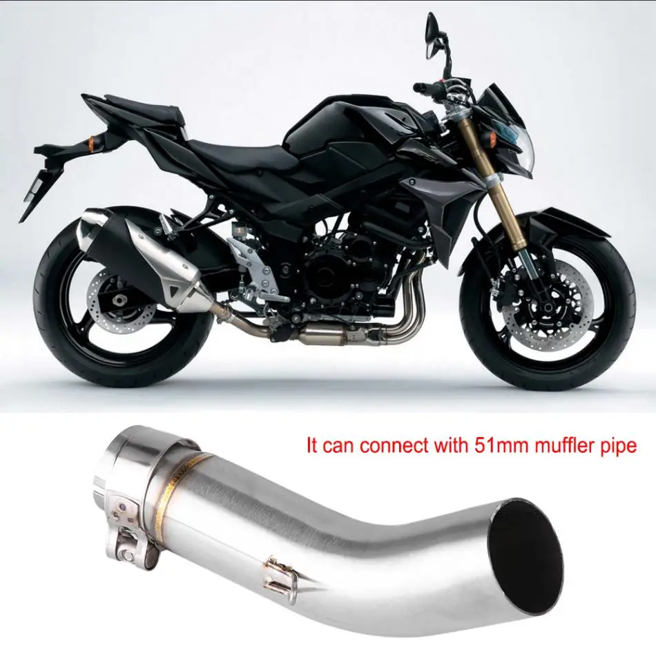 Moto rcycle выхлопных среднего трубы ссылку для подключения Suzuki GSR750 2011 2012 2013-2015 выхлопных газов moto rcycle escape moto